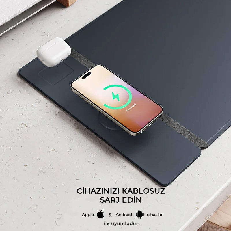 DeskMat Pro™  - Kablosuz Şarj Matı